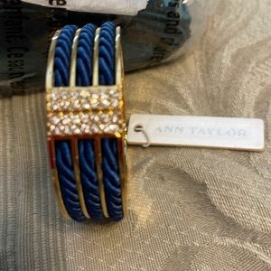 Blue and gold bracelet by Ann Taylor